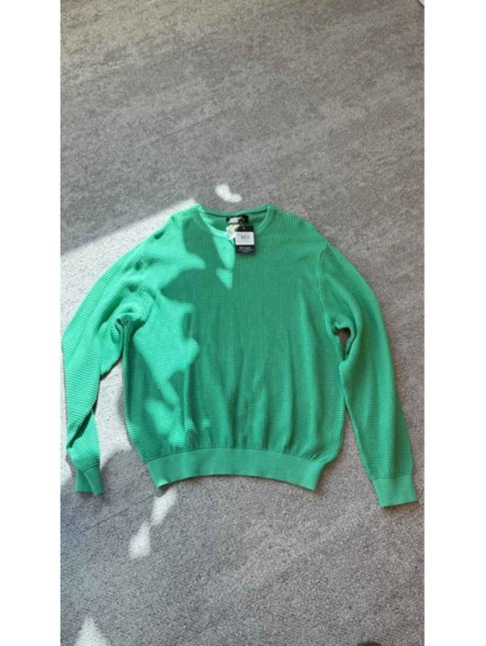 St. Croix XL Vine Green Popcorn Stitch Sweater NWT USA